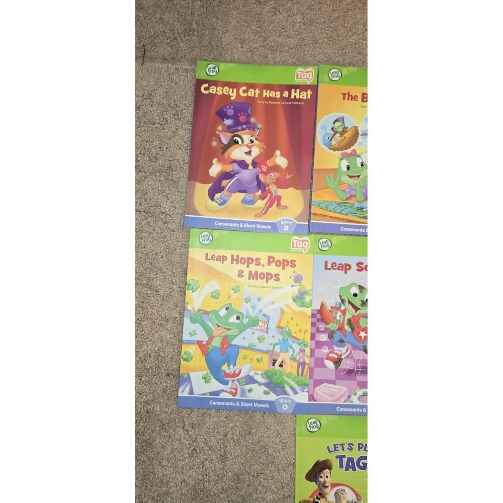 LeapFrog Tag‎ Early Reading Books Lot of 7 Short Vowels + Review Phonics